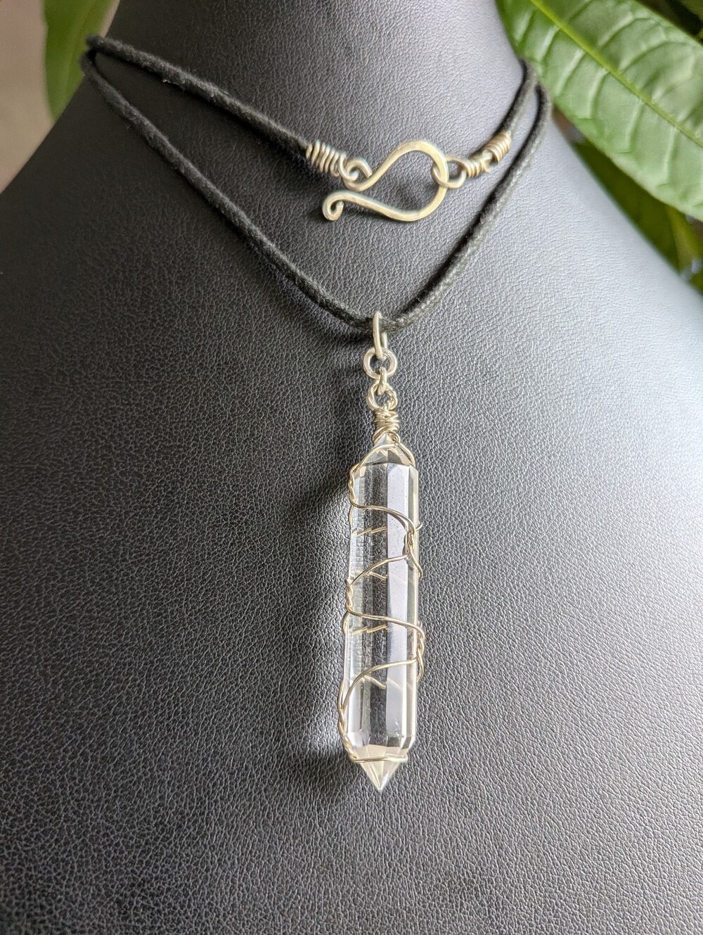 Healing Quartz-Designer Cut Crystal- Goddess Pendant-Artisan Crafted